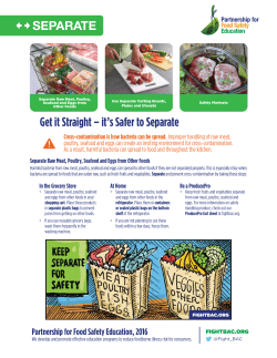 Get it Straight &ndash; it`s Safer to Separate