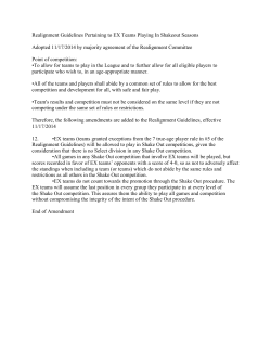 Realignment Guidelines Pertaining to EX Teams Playing In