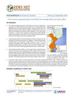 MOZAMBIQUE Food Security Outlook February to