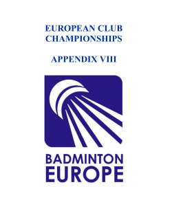 regulations for the sudirman cup