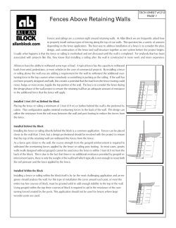 Fences above retaining walls