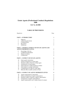 Estate Agents (Professional Conduct) Regulations 2008