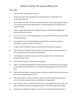 2016 St. Charles CYC Soccer Official Test