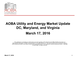 AOBA Utility and Energy Market Update DC