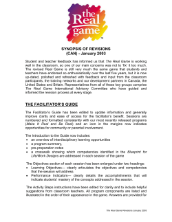 real game revisions - The National LifeWork Centre