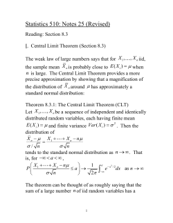 Statistics 510: Notes 7