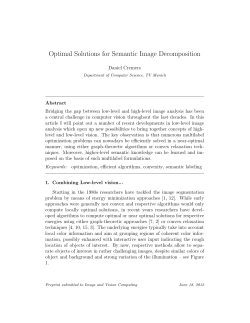Optimal Solutions for Semantic Image Decomposition