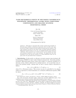 nash equilibrium points of recursive nonzero-sum stochastic