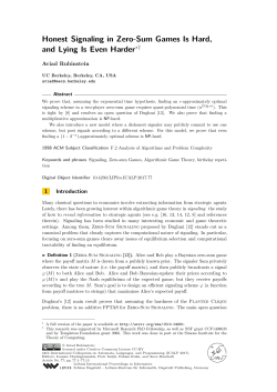 Honest Signaling in Zero-Sum Games Is Hard, and Lying Is Even