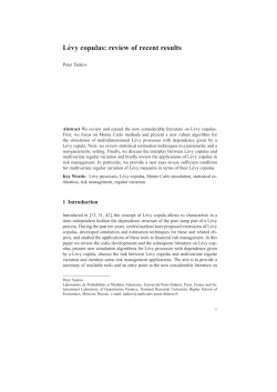 L&eacute;vy copulas: review of recent results