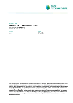 nyse group corporate actions
