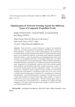 Optimization of Network Forming Agents for Different Types of