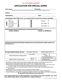 application for special games