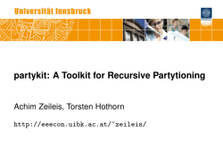partykit: A Toolkit for Recursive Partytioning - eeecon