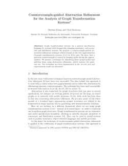 Counterexample-guided Abstraction Refinement for the Analysis of