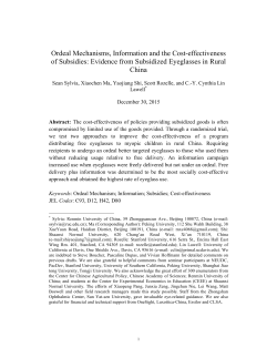Ordeal Mechanisms, Information and the Cost