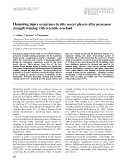 Hamstring injury occurrence in elite soccer players after preseason