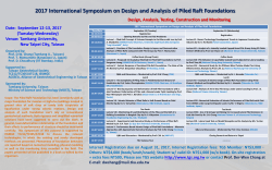 2017 International Symposium on Design and Analysis of Piled Raft