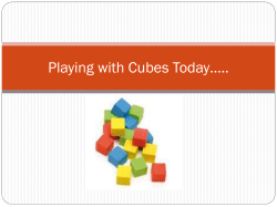 Playing with Cubes Today