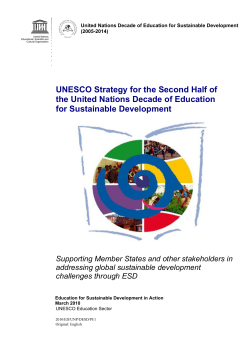 UNESCO Strategy for the Second Half of the