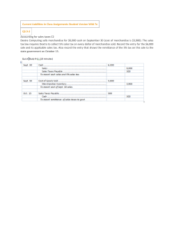 Current Liabilities In Class Assignments Student Version Wild 7e