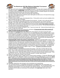 Tournament Rules - The Warehouse Athletic Facility