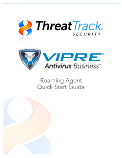 Roaming Agent Quick Start Guide