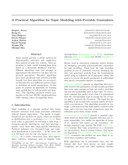 A Practical Algorithm for Topic Modeling with Provable Guarantees