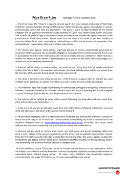Prize Draw Rules
