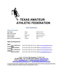 T.A.A.F. Adult Basketball Rules - Texas Amateur Athletic Federation
