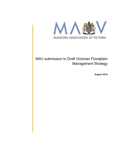 MAV submission to Draft Victorian Floodplain Management Strategy