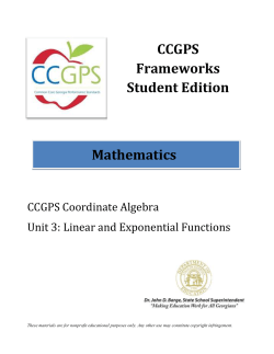 CCGPSCAU3-Standards and Unit Tasks