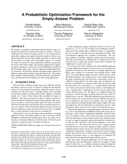 A Probabilistic Optimization Framework for the Empty