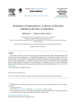 Awareness of unawareness: A theory of decision