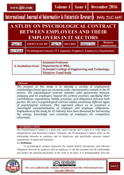 E. Kuzhalisai Arasi :: A Study On Psychological Contract