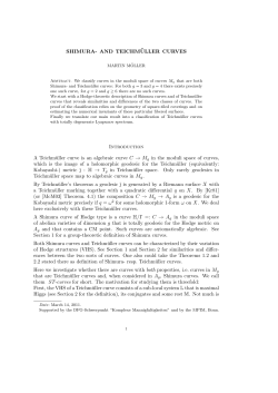 SHIMURA- AND TEICHM¨ULLER CURVES - Goethe