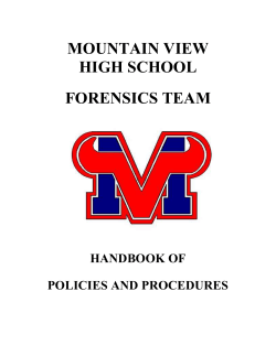 Team Handbook - Mesa Public Schools