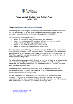 Procurement Strategy and Action Plan 2016