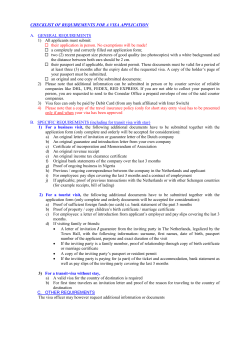 Schengen Visa Requirements