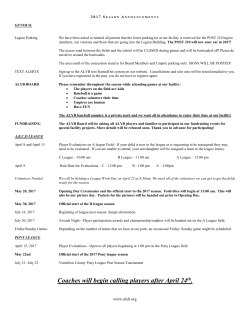2007 Season Announcements