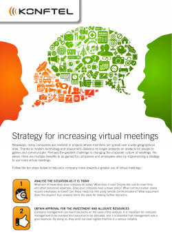 Strategy for increasing virtual meetings