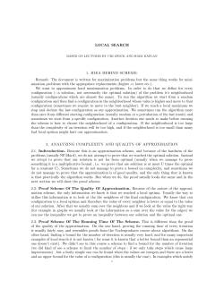 LOCAL SEARCH 1. IDEA BEHIND SCHEME: Remark: The