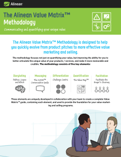 The Alinean Value Matrix&trade; Methodology