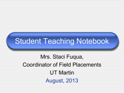 Student Teaching Notebook