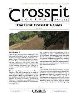 The First CrossFit Games