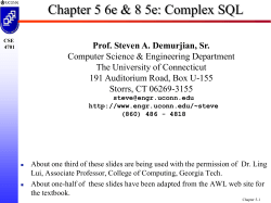 CMPUT 391 Database Management Systems