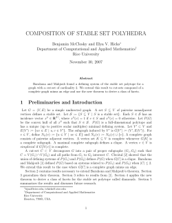 composition of stable set polyhedra