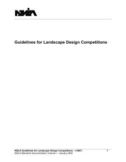 Guidelines for Landscape Design Competitions