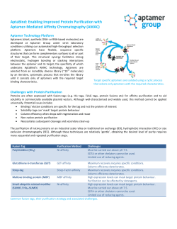 AptaBind: Enabling Improved Protein Purification with Aptamer