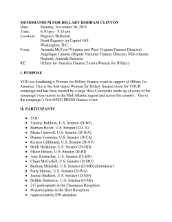 Hillary for America Finance Event